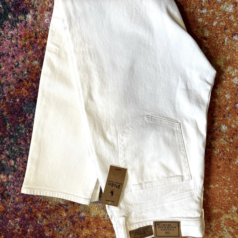 The Callen high rise Polo pants in white 31x31